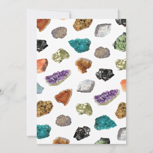 Geology Birthday Party Rocks Pareltjes Crystals In Kaart (Achterkant)