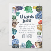 Geology Birthday Rocks Dig Party Bedankkaart (Voorkant)