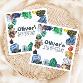 Geology Birthday Rocks Dig Party Napkins Servet