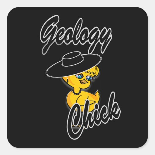 Geology Chick #4 Vierkante Sticker (Voorkant)