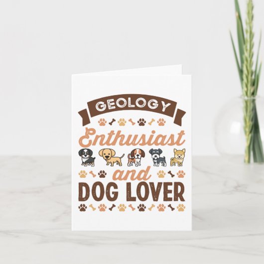 Geology Enthusiast and Dog Lover Gift Kaart (Voorkant)