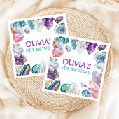 Geology Girl Birthday Gem Dig Party Napkins Servet