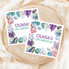 Geology Girl Birthday Gem Dig Party Napkins Servet