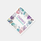 Geology Girl Birthday Gem Dig Party Napkins Servet (Hoek)
