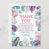 Geology Girl Birthday Rocks Dig Party Bedankkaart (Voorkant)