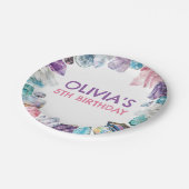 Geology Girl Birthday Rocks Dig Party Papieren Bordje (Gekanteld)