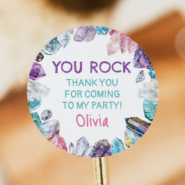 Geology Girl Verjaardag Rocks Graaf Feest Stickers