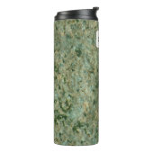 Geology Green Rock Texture Custom Name Thermosbeker (Gedraaid links)