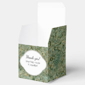 Geology Green Rock Texture Label met elke tekst Bedankdoosjes (Geopend)