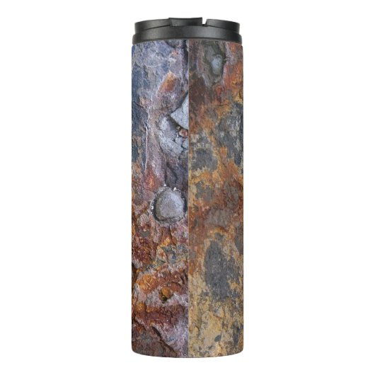 Geology Grungy Rock Texture Custom Name Thermosbeker (Achterkant)