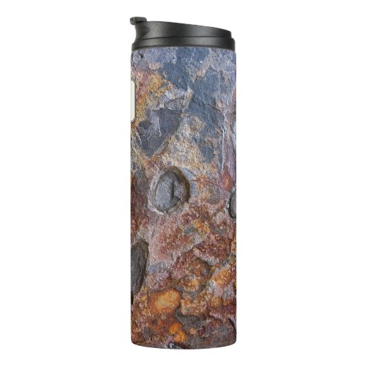 Geology Grungy Rock Texture Custom Name Thermosbeker (Geroteerd rechts)