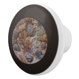 Geology Grungy Sedemantary Rock Texture Keramische Knop