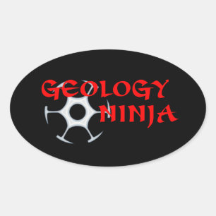 Geology Ninja Ovale Sticker