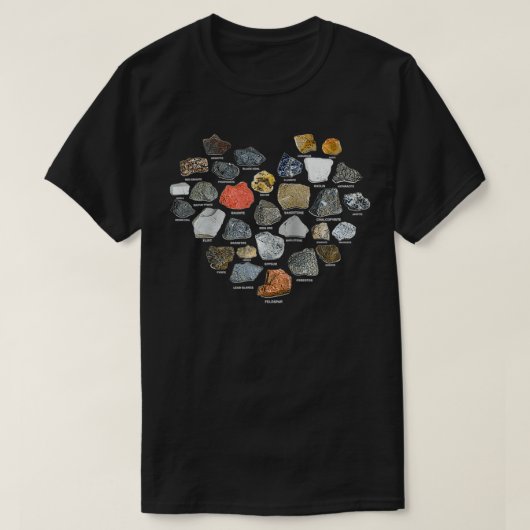 Geology Ores Minerals Pareltjes and Crystals Rock T-shirt (Design voorkant)