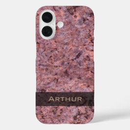 Geology Pink Rock Texture Photo iPhone 16 Hoesje