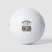 Geology Rock Always Wins Golfballen (Voorkant)