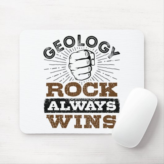 Geology Rock Always Wins Muismat (Met muis)