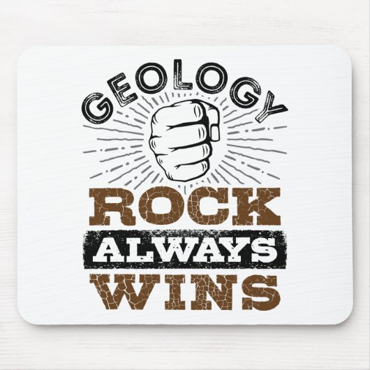 Geology Rock Always Wins Muismat (Voorkant)