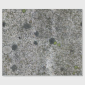 Geology Rock Grey Granite met Green Moss Cadeaupapier (Vlak)