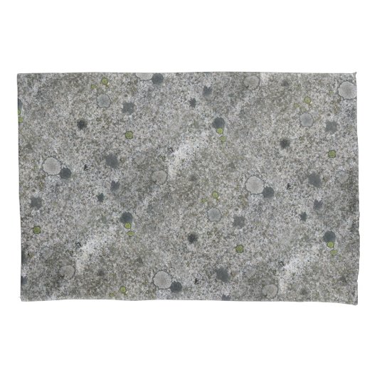 Geology Rock Grey Granite met Green Moss Kussensloop (Voorkant)