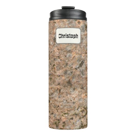 Geology Rock Texture Custom Name Thermosbeker (Voorkant)