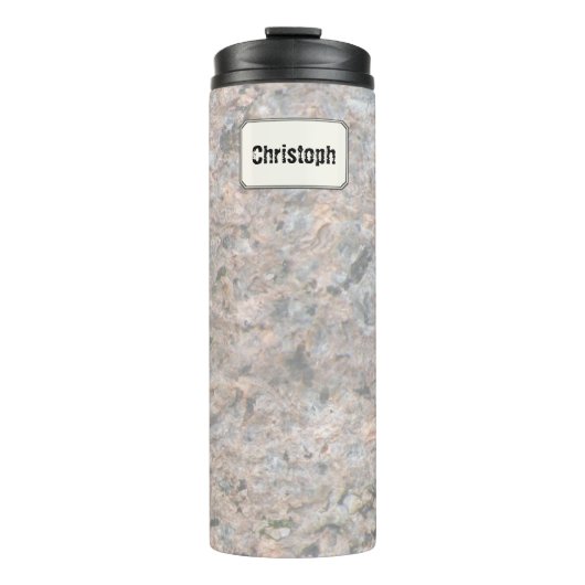 Geology Rock Texture Custom Name Thermosbeker (Voorkant)