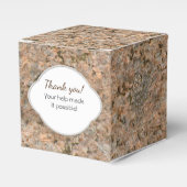 Geology Rock Texture Label met elke tekst Bedankdoosjes (Voorkant Zijde)