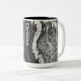 Geology Rock Texture met elke naam Tweekleurige Koffiemok