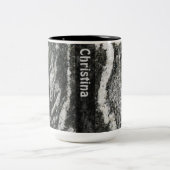 Geology Rock Texture met elke naam Tweekleurige Koffiemok (Center)