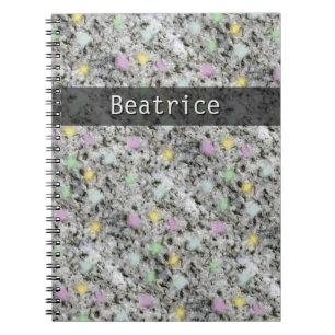 Geology Rock Texture Pastel Stip any Name Notitieboek