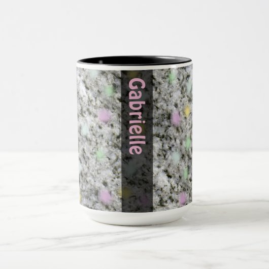 Geology Rock Texture Pastels met willekeurige naam Mok (Midden)