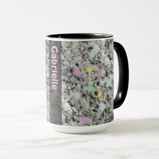 Geology Rock Texture Pastels met willekeurige naam Mok (Voorkant rechts)