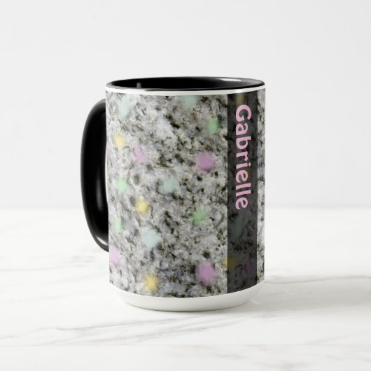 Geology Rock Texture Pastels met willekeurige naam Mok (Voorkant links)