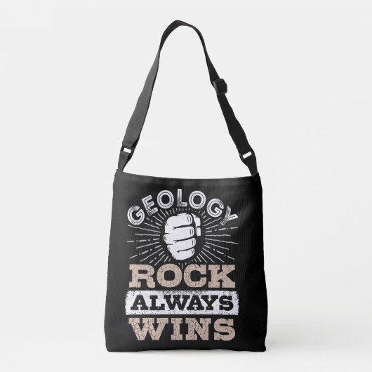 Geology Rock wint altijd grappige Geoloog Crossbody Tas (Achterkant)