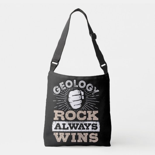 Geology Rock wint altijd grappige Geoloog Crossbody Tas (Voorkant)