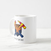 "Geology Rocks" Arizona State Flag Hammer Logo Koffiemok (Voorkant links)