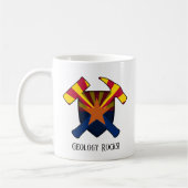 "Geology Rocks" Arizona State Flag Hammer Logo Koffiemok (Links)