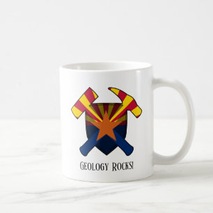 "Geology Rocks" Arizona State Flag Hammer Logo Koffiemok
