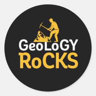 Geology Rocks Funny Geological Science Puns Ronde Sticker