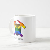 "Geology Rocks" LGBT Rainbow Flag Hammer Logo Koffiemok (Voorkant links)