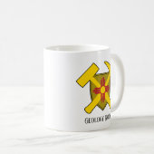 "Geology Rocks" New Mexico Flag Hammer Logo Koffiemok (Voorkant rechts)