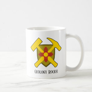 "Geology Rocks" New Mexico Vlag Hamer Logo Koffiemok
