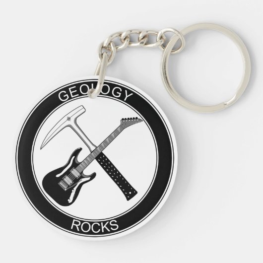 Geology Rocks Round Sleutelhanger (Achterkant)