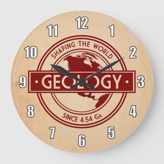 Geology- Shaping the World Logo (North America) Grote Klok (Voorkant)