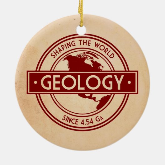 Geology- Shaping the World Logo (North America) Keramisch Ornament (Achterkant)