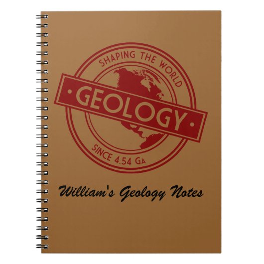 Geology- Shaping the World Logo (North America) Notitieboek (Voorkant)