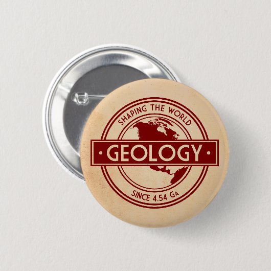 Geology- Shaping the World Logo (North America) Ronde Button 5,7 Cm (Voorkant /achterkant)