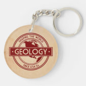 Geology- Shaping the World Logo (North America) Sleutelhanger (Achterkant)
