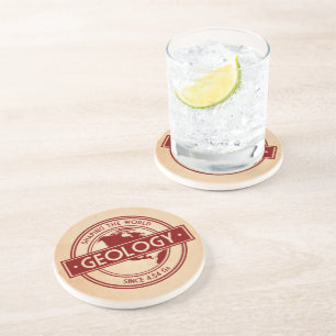 Geology- Shaping the World Logo (North America) Zandsteen Onderzetter