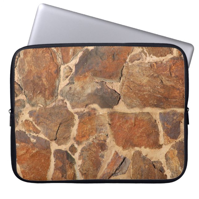 Geology Stonewall Pattern Warm Golden Laptop Sleeve (Voorkant)